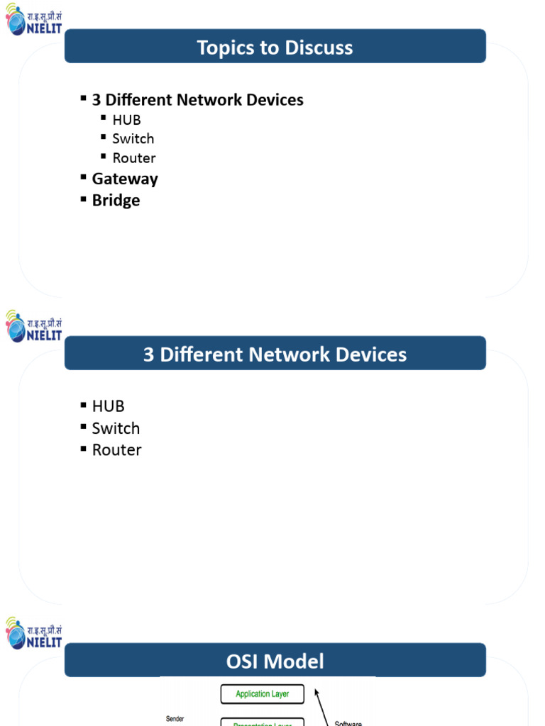 Understanding Network Devices Hub Switch Router Pdf Network