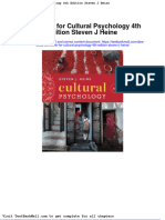 Test Bank For Cultural Psychology 4th Edition Steven J Heine