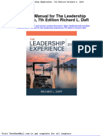 Solution Manual For The Leadership Experience 7th Edition Richard L Daft