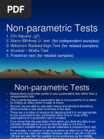 Non-Parametric Tests