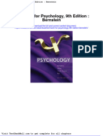 Test Bank For Psychology 9th Edition Bernstein