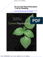 Test Bank For Current Psychotherapies 11th by Wedding