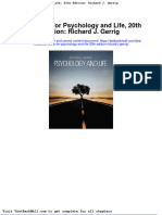 Test Bank For Psychology and Life 20th Edition Richard J Gerrig