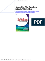Solution Manual For The Speakers Handbook 10th Edition