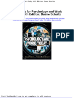 Test Bank For Psychology and Work Today 10th Edition Duane Schultz