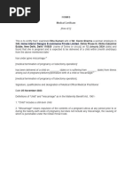 Maternity Medical Certificate Format | PDF