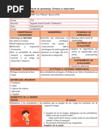 Sesión de Aprendizaje Evitamos La Impulsivilidad 15 de Agosto 2023