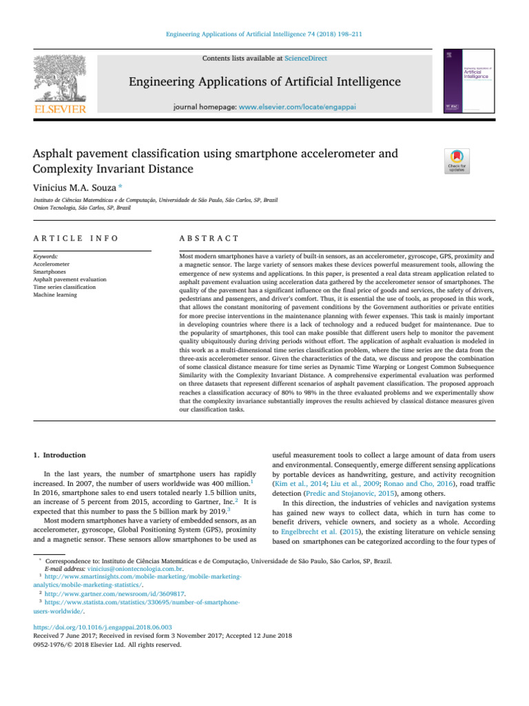 Souza 2018 | PDF | Accelerometer | Time Series