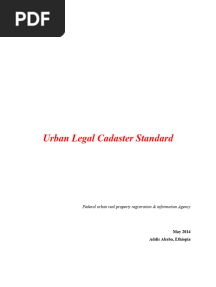 Urban Legal Cadaster Standard