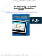 Test Bank For Psychology The Science of Mind and Behavior 5th Edition Passer