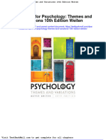 Test Bank For Psychology Themes and Variations 10th Edition Weiten
