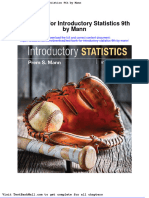 Test Bank For Introductory Statistics 9th by Mann