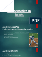 Mathematics in Sports Adaptation 2020 Edits