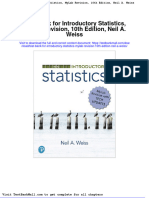 Test Bank For Introductory Statistics Mylab Revision 10th Edition Neil A Weiss
