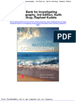Test Bank For Investigating Oceanography 3rd Edition Keith Sverdrup Raphael Kudela