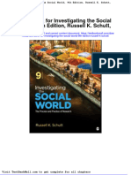 Test Bank For Investigating The Social World 9th Edition Russell K Schutt
