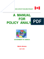 A Manual For Policy Analysts by Martin Abrams