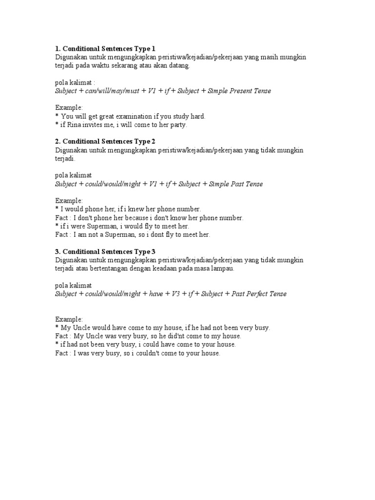 Understanding Conditional Sentences Types | PDF | Language Arts ...