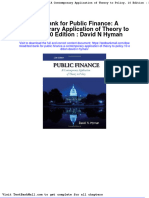 Test Bank For Public Finance A Contemporary Application of Theory To Policy 10 Edition David N Hyman
