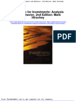 Test Bank For Investments Analysis and Behavior 2nd Edition Mark Hirschey