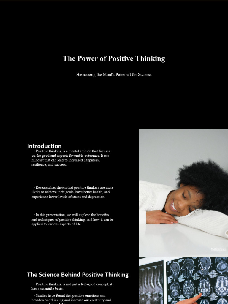 The Power of Positive Thinking: Harnessing The Mind's Potential For ...