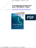 Test Bank For Investments Analysis and Management 12th Edition Jones