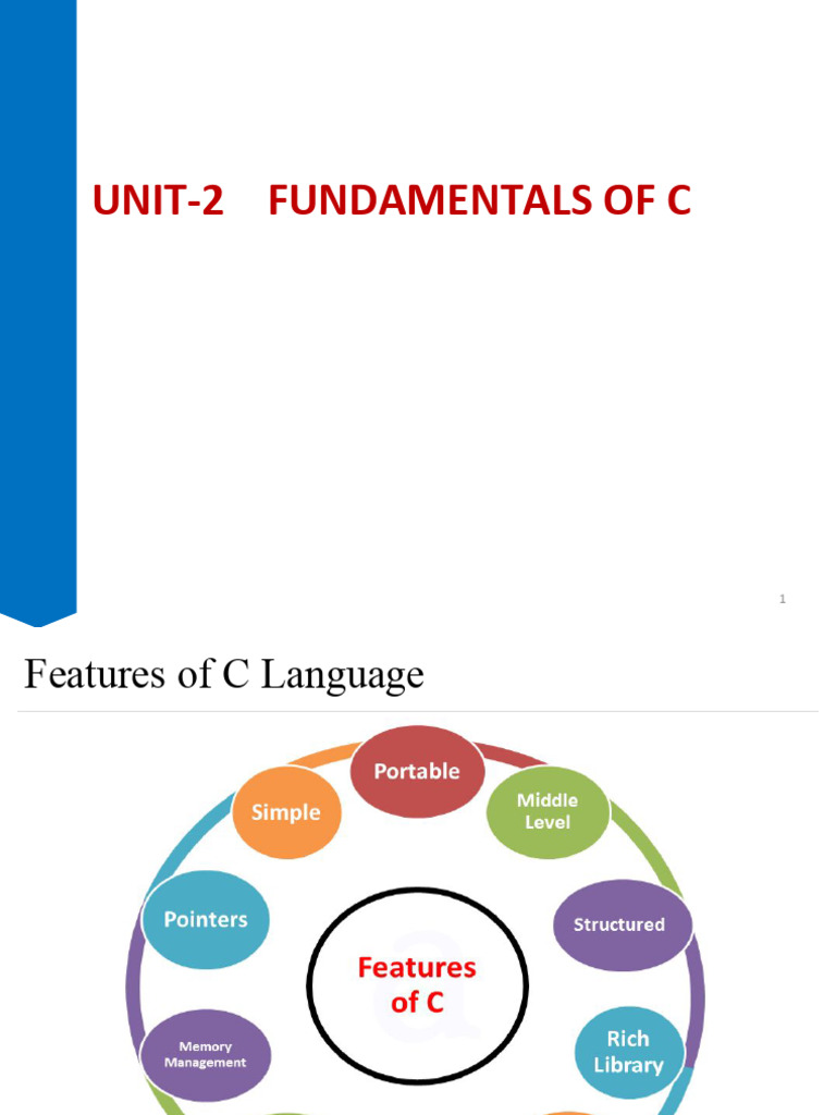 Unit-2 Fundamentals of C | PDF | C (Programming Language) | Pointer ...