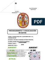 El Procesamiento de Datos en Informática Es Un Conjunto de Operaciones y Técnicas Utilizadas para Manipular