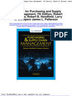 Test Bank For Purchasing and Supply Chain Management 7th Edition Robert M Monczka Robert B Handfield Larry C Giunipero James L Patterson