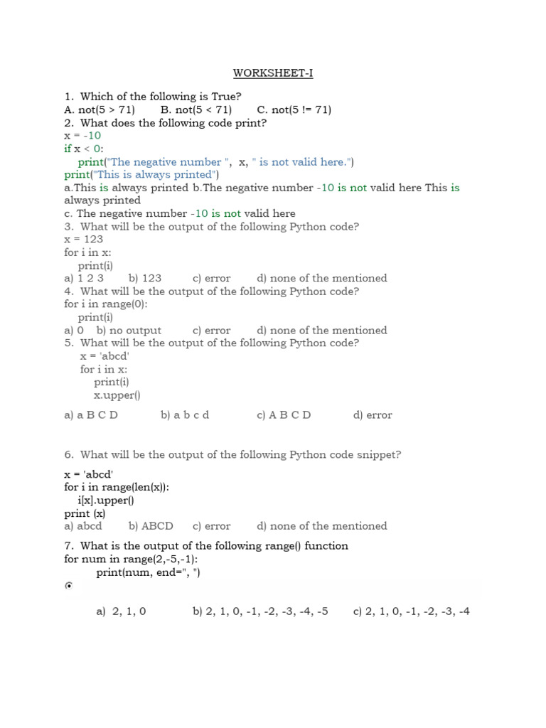 CS Worksheet I PDF