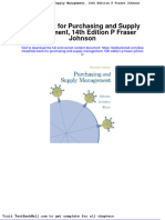 Test Bank For Purchasing and Supply Management 14th Edition P Fraser Johnson