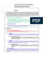 Ejemplo Oracionalización Del Artículo Informativo