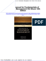 Solution Manual For Fundamentals of Investment Management Hirt Block 10th Edition