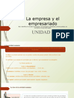 Unidad 1 La Empresa y El Empresariado