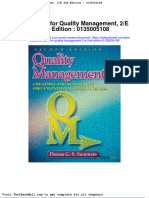 Test Bank For Quality Management 2 e 2nd Edition 0135005108
