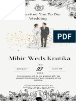 Black White Simple Wedding Invitation Mobile Video