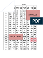 Final Time Table