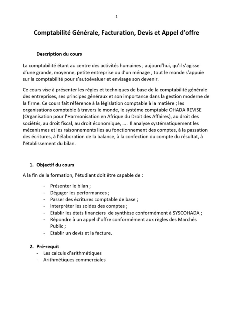 Comptabilité Générale et Marchés Publics | PDF | Effet de commerce ...