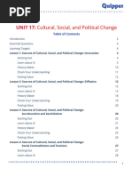 UCSP Unit 17 Cultural Social and Political Change