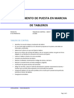 Procedimiento de Puesta en Marcha de Tableros