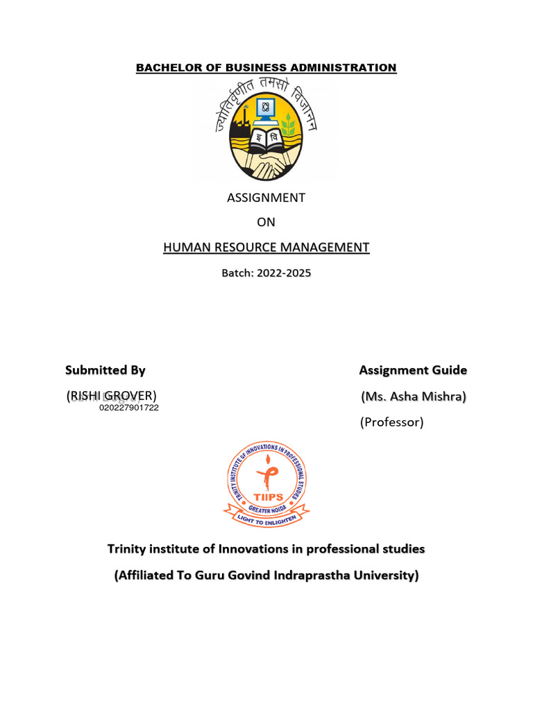hrm assignment pdf