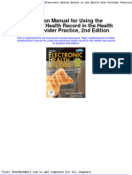 Solution Manual For Using The Electronic Health Record in The Health Care Provider Practice 2nd Edition