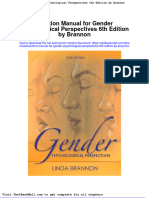 Solution Manual For Gender Psychological Perspectives 6th Edition by Brannon