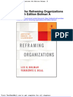 Test Bank For Reframing Organizations 6th Edition Bolman