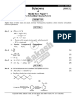 Aakash Model Test Papers Solutions XI T2 Chemistry