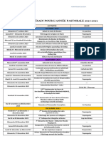 Calendrier Diocésain 2023-2024.