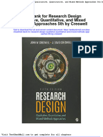 Test Bank For Research Design Qualitative Quantitative and Mixed Methods Approaches 5th by Creswell
