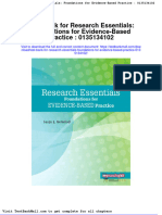 Test Bank For Research Essentials Foundations For Evidence Based Practice 0135134102