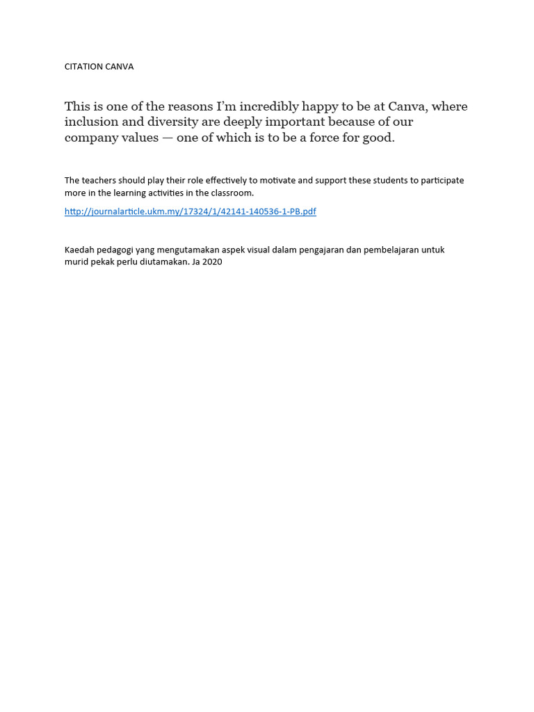 Citation canva pdf