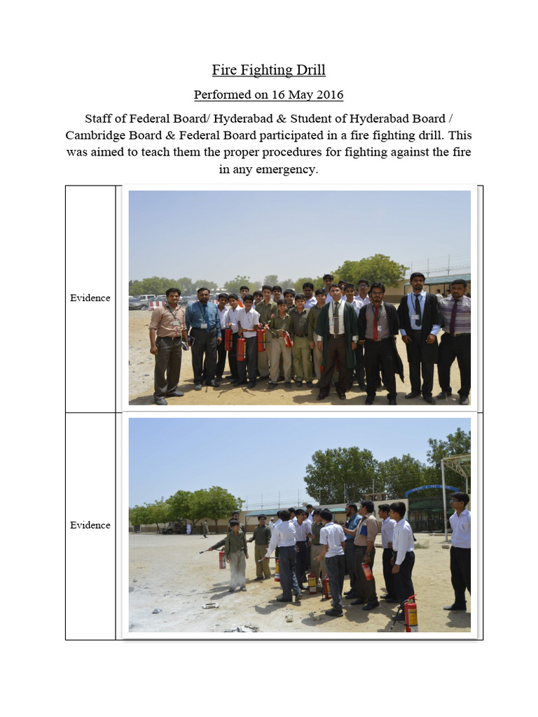 Fire Fighting Drill Performed On 16 May 2016 PDF